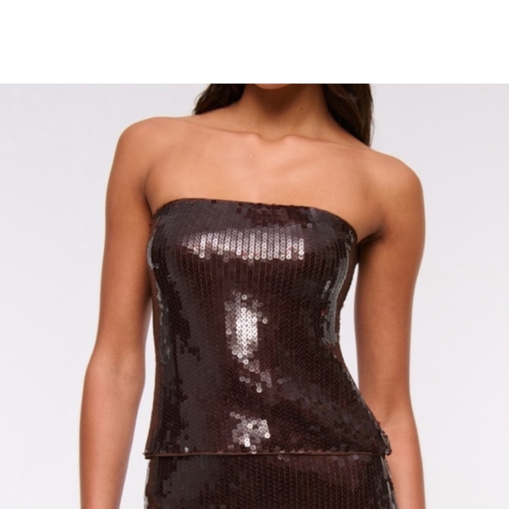 Abercrombie & Fitch Brown Sequin Top NWT